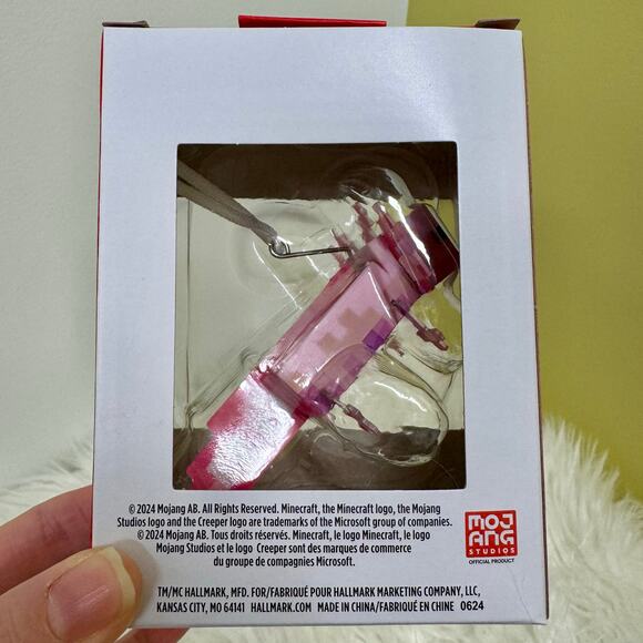 Minecraft Axolotl Christmas Ornament 2024 Hallmark Collectible NIB - Picture 4 of 6